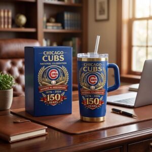 Chicago Cubs 150 Years Anniversary National Celebration Handled Tumbler
