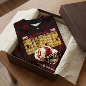 Indiana Hoosiers 2025 National Champions Undefeated Baseball Jersey