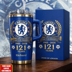 Personalized Chelsea FC Anniversary 121 Years Tumbler