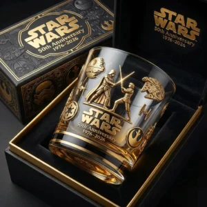 Star Wars 50th Anniversary 1976-2026 Whiskey Glass