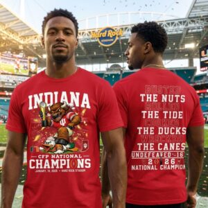 Indiana Hoosiers 2026 CFP National Champions Undefeated 16-0 T-Shirt