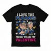 Los Angeles Rams Up Movie Characters I Love The Rams More Than My Valentine T-Shirt