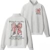 Personalized Nurse Blessed Are The Healers Stethoscope Heart Bow Quarter Zip Sweatshirt