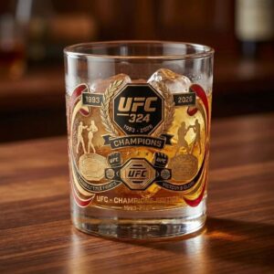 UFC 324 Champions Edition 1993-2026 Whiskey Glass