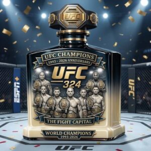 UFC Champions 324 1993-2026 Anniversary The Fight Capital Perfume Bottle
