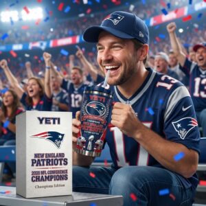 New England Patriots 2026 NFL Conference Champions Victory Edition YETI Tumbler