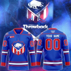 Custom Buffalo Sabres 1980s Throwback Hockey Jersey