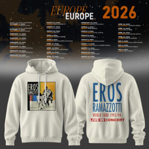 Eros Ramazzotti 2026 Tour Hoodie