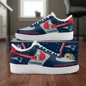 New England Patriots Super Bowl LIX 2026 Champions Air Force 1 Shoes
