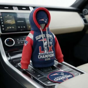 New England Patriots Super Bowl LX Champions 2026 Gear Shift Knob Hoodie