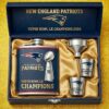 New England Patriots Super Bowl LX Champions 2026 Flask Set