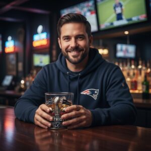 New England Patriots Super Bowl LX Champions 2026 Whiskey Glass
