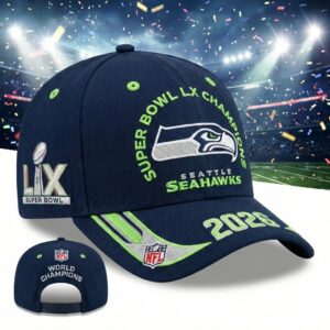 Seattle Seahawks Super Bowl LX Champions 2026 Cap