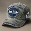 Seattle Seahawks Super Bowl LX Champions 2026 Distressed Cap