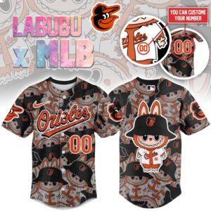 Baltimore Orioles Labubu X MLB Custom Baseball Jersey