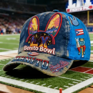 Benito Bowl LX Puerto Rico Denim Baseball Cap