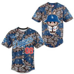 Los Angeles Dodgers Labubu X MLB Custom Baseball Jersey