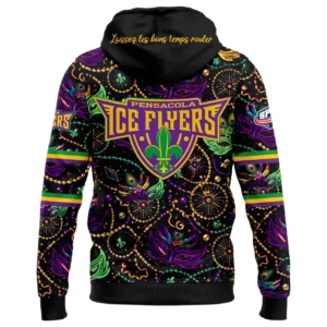 Pensacola Ice Flyers Mardi Gras Night 3D Hoodie
