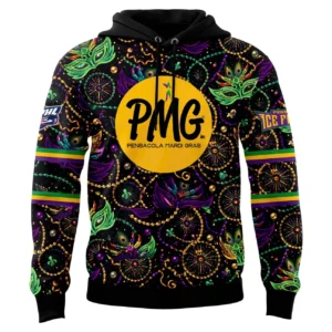 Pensacola Ice Flyers Mardi Gras Night 3D Hoodie