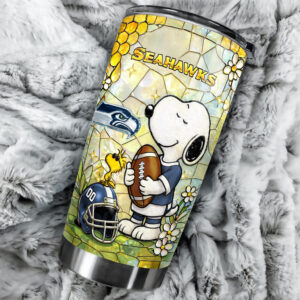 Seattle Seahawks Snoopy Custom Tumbler Cup