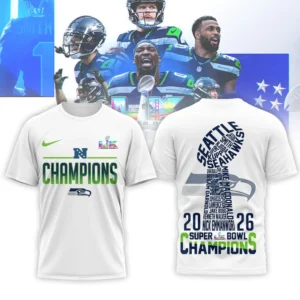 Seattle Seahawks Super Bowl LIX 2026 Champions T-Shirt
