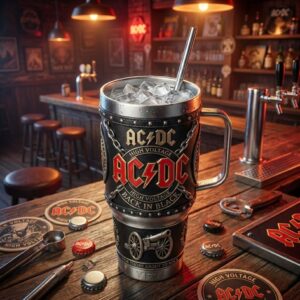 AC/DC High Voltage Back In Black For Those About To Rock YETI Tumbler