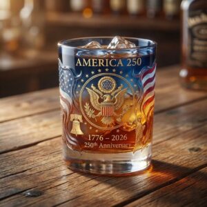 America 250th Anniversary 1776 - 2026 Whiskey Glass
