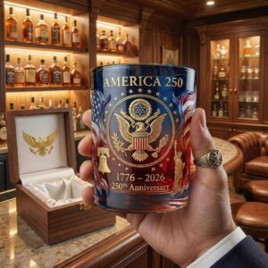 America 250th Anniversary 1776 - 2026 Whiskey Glass