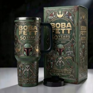 Boba Fett 50 Years Anniversary 1977 - 2027 Handled Tumbler Mug
