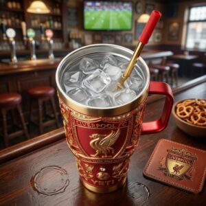 Liverpool FC You'll Never Walk Alone Embossed Gold Leaf YETI Tumbler