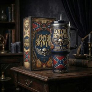 Lynyrd Skynyrd Free Bird Sweet Home Alabama Confederate Flag Tumbler