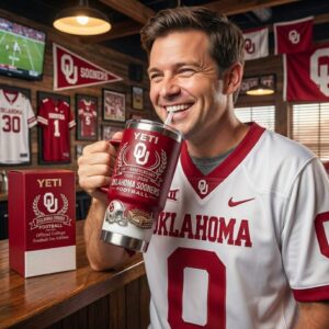 Oklahoma Sooners 136th Anniversary 1890-2026 Football YETI Tumbler