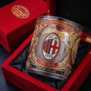 AC Milan 127th Anniversary 1899-2026 Whiskey Glass