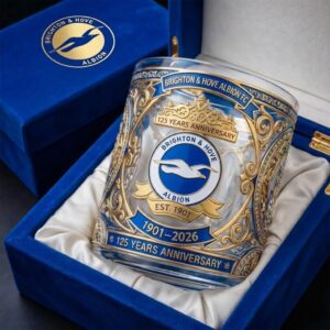 Brighton & Hove Albion FC 125 Years Anniversary 1901-2026 Whiskey Glass