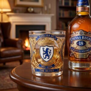 Chelsea FC 121 Years Anniversary 1905-2026 The Blues Whiskey Glass