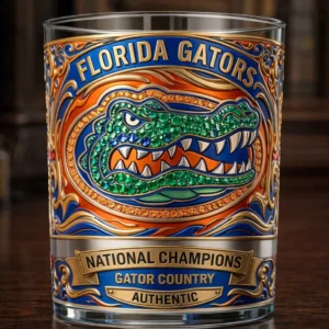 Florida Gators National Champions Gator Country Whiskey Glass