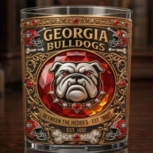 Georgia Bulldogs Between The Hedges Est 1892 Whiskey Glass