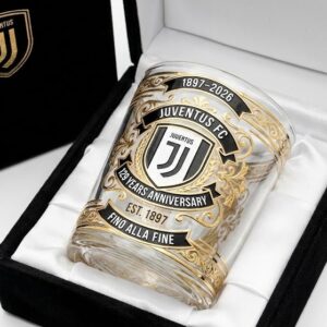 Juventus FC 129 Years Anniversary 1897-2026 Whiskey Glass