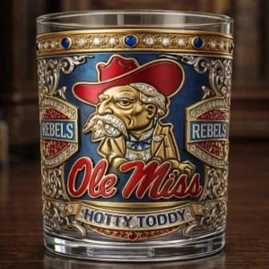 Ole Miss Rebels Hotty Toddy Whiskey Glass