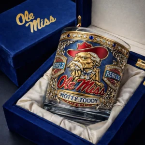 Ole Miss Rebels Hotty Toddy Whiskey Glass