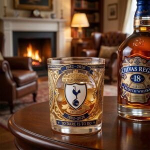Tottenham Hotspur FC 1882-2026 To Dare Is To Do Whiskey Glass