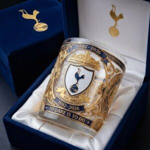 Tottenham Hotspur FC 1882-2026 To Dare Is To Do Whiskey Glass