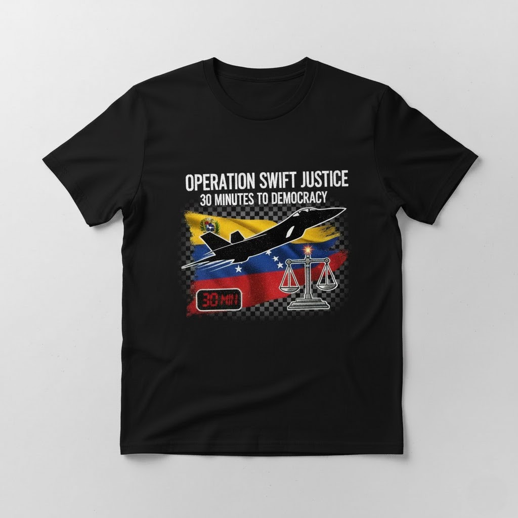 Operation Swift Justice 30 Minutes to Democracy Venezuela Military Shirt 2