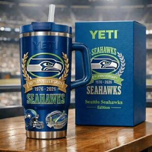 Seattle Seahawks 50th Anniversary Tumbler 1