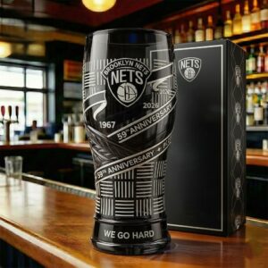Brooklyn Nets 59th Anniversary 1967-2026 Beer Glass