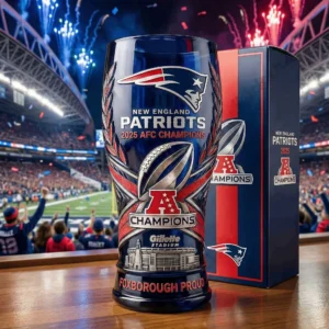 New England Patriots 2025 AFC Champions Pint Glass