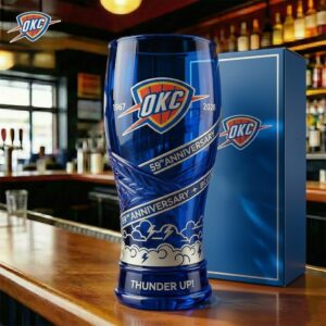 Oklahoma City Thunder 59th Anniversary Beer Glass