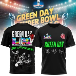 Green Day Super Bowl 60th Anniversary T-Shirt