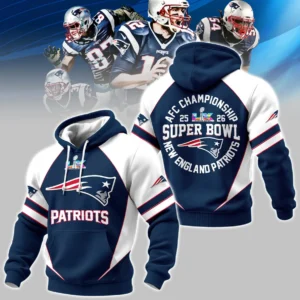 New England Patriots AFC Championship Super Bowl LIX Hoodie