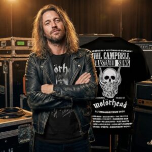 Motörhead Phil Campbell and The Bastard Sons Australian Tour 2026 Signatures T-Shirt